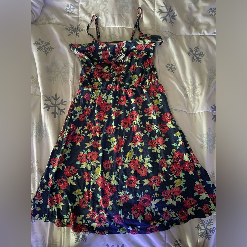Mossimo women’s Blue Flower summer Dress Xs